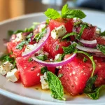 Watermelon Salad with Feta and Mint