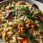Orzo with Mushrooms and Walnuts