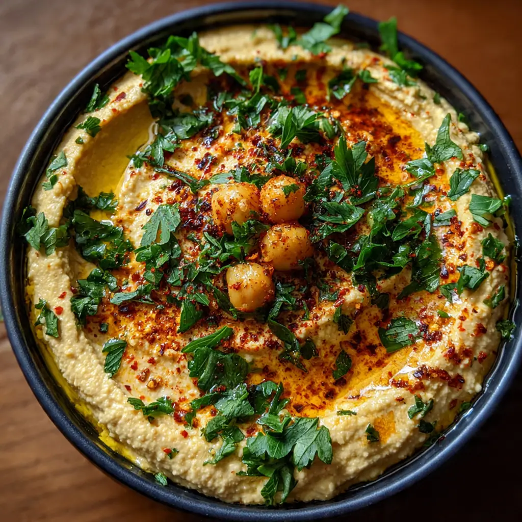 Homemade hummus