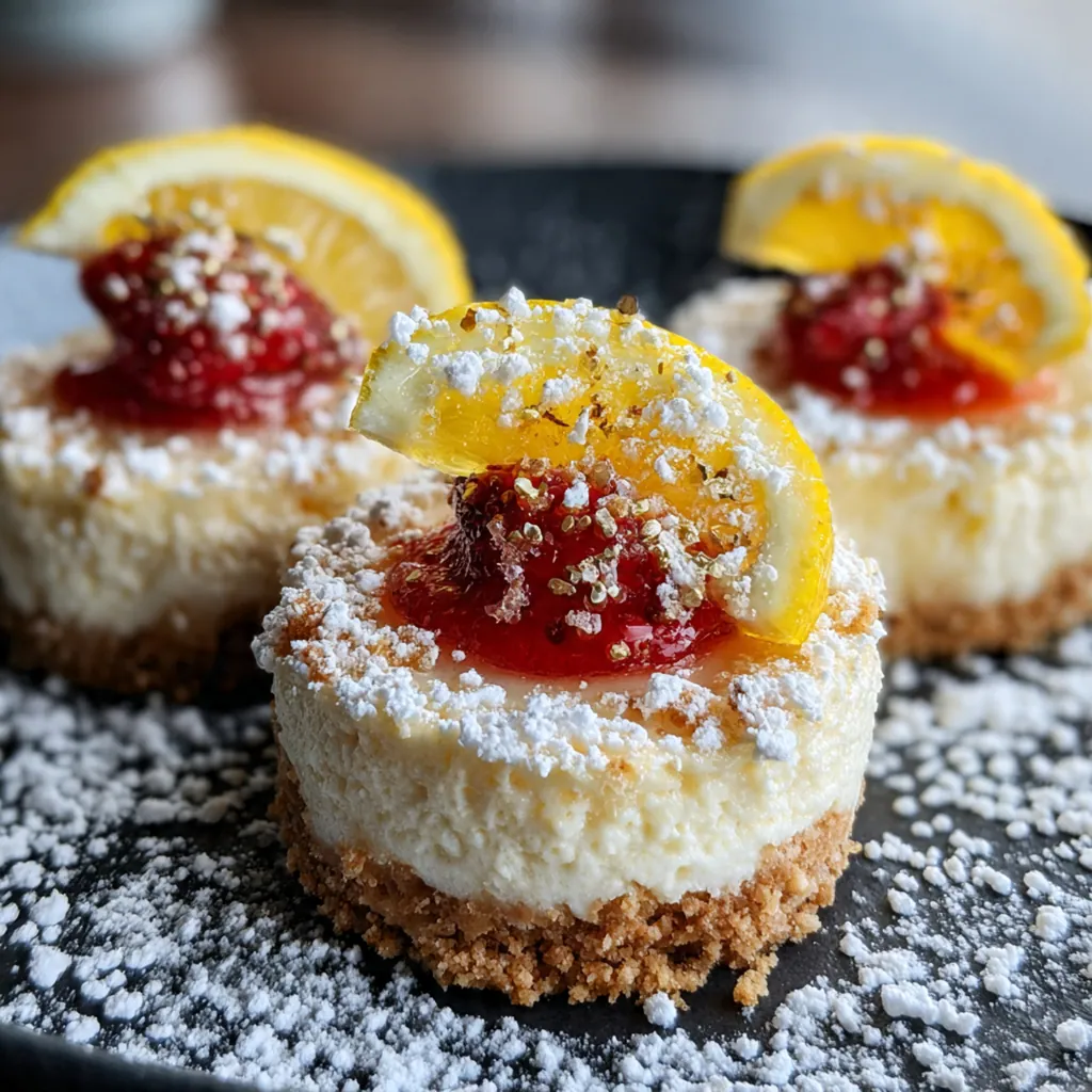 A single perfect mini cheesecake topped with a fresh raspberry on a small white plate.