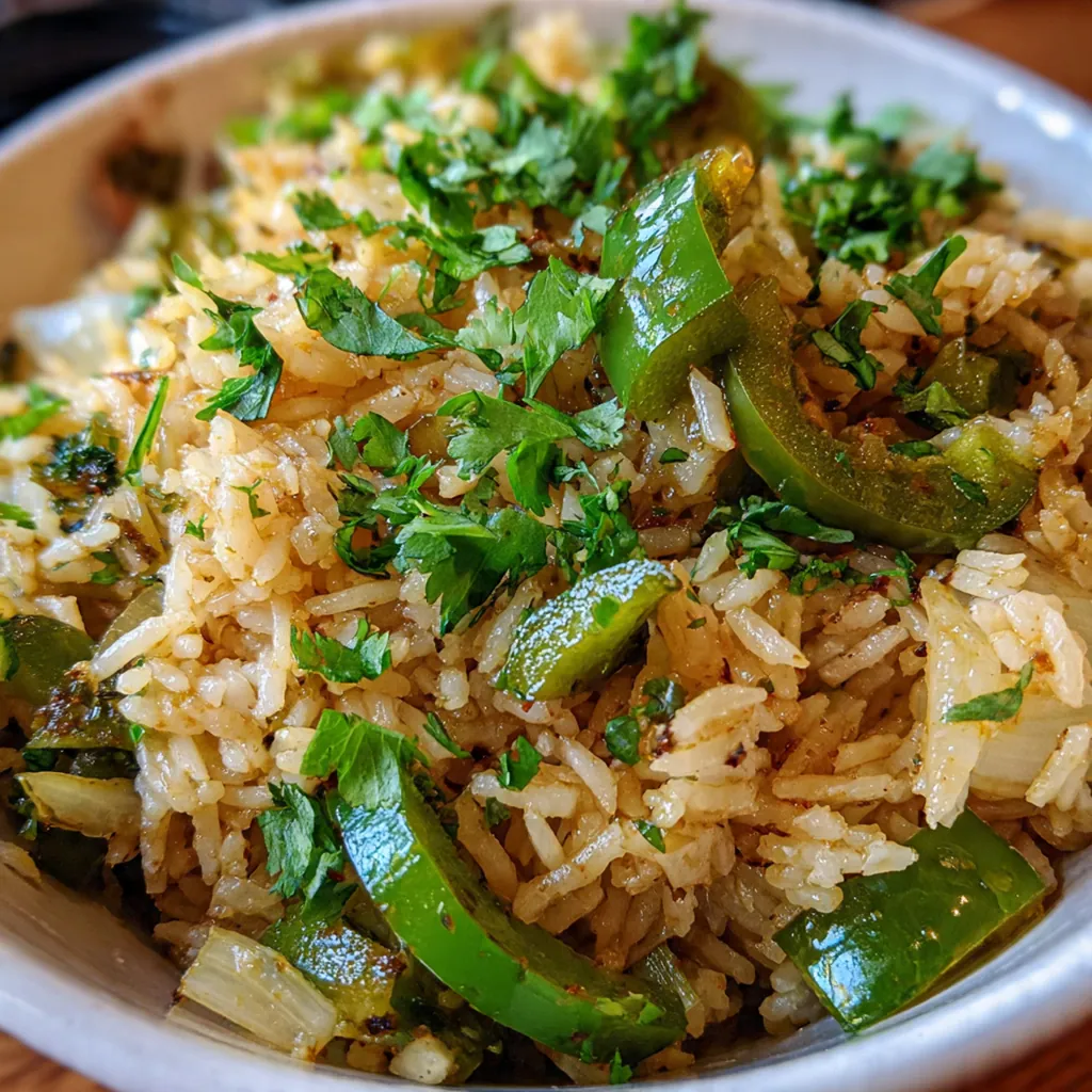 A vibrant dinner plate with seasoned rice, carne asada, avocado slices, and lime wedges