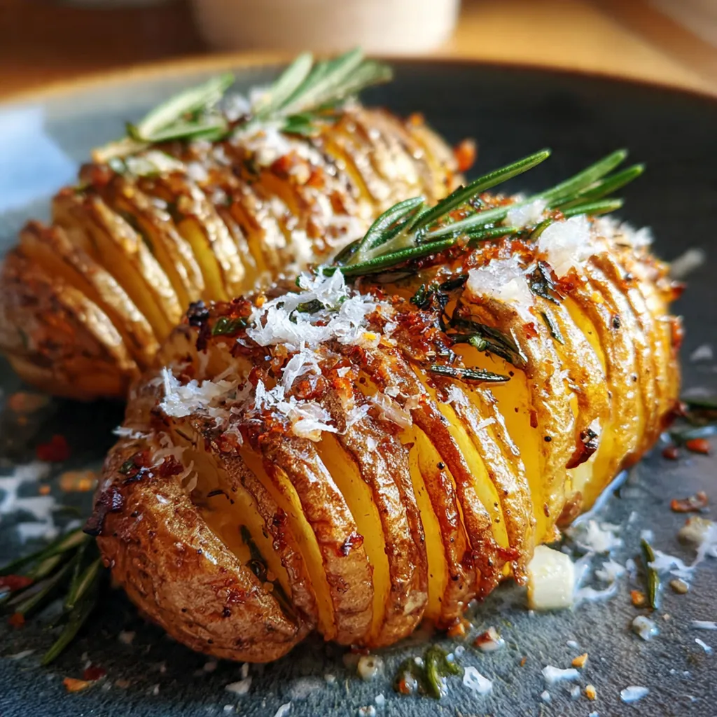 Hasselback Air Fryer Potatoes