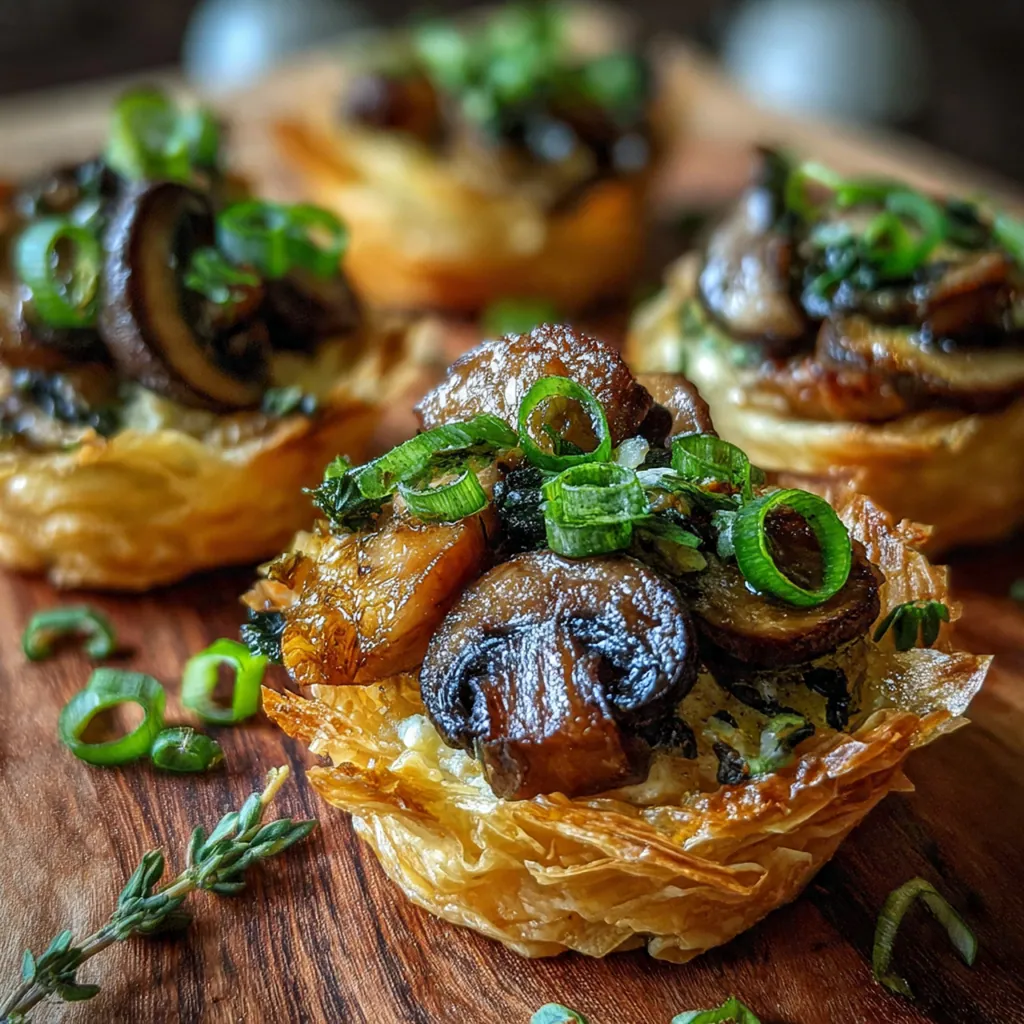 Mini Mushroom and Goat Cheese Tarts