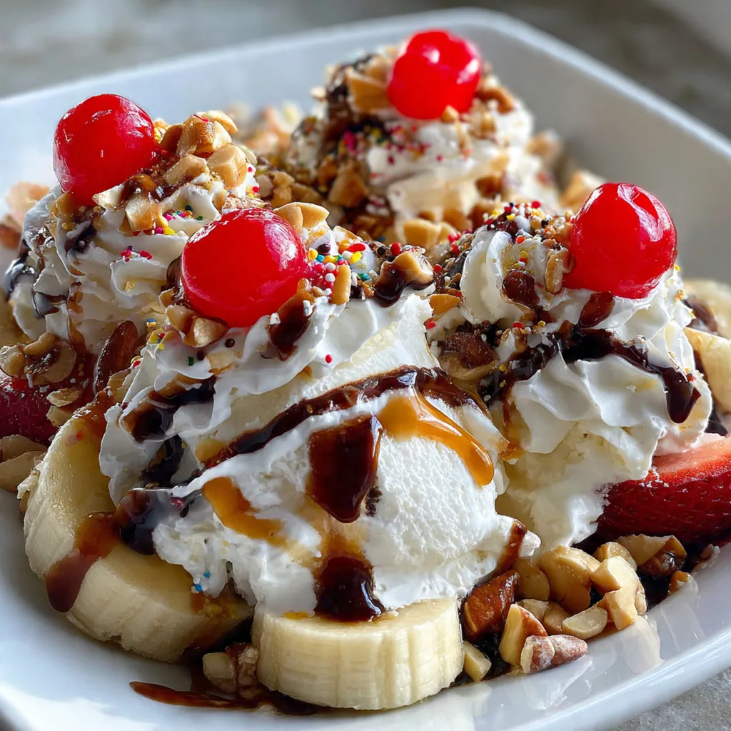 Ice Cream Sundae Banana Split Nuts