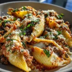 Creamy Ricotta Beef Stuffed Shells Pasta