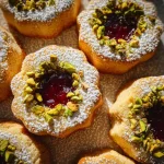 Pistachio Pudding Linzer Cookies