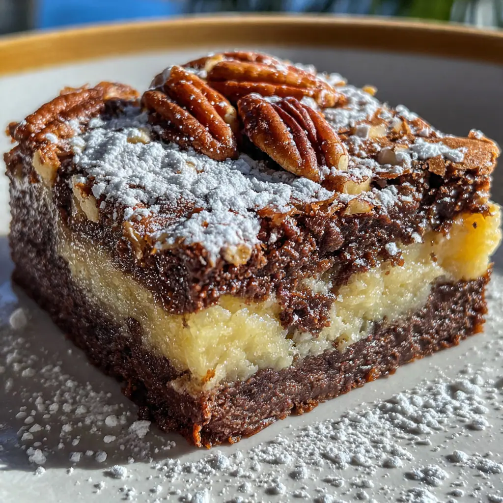 Chocolate Pecan Ooey Gooey Butter Cake