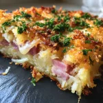 Cheesy Potato Cake Ham Gruyere
