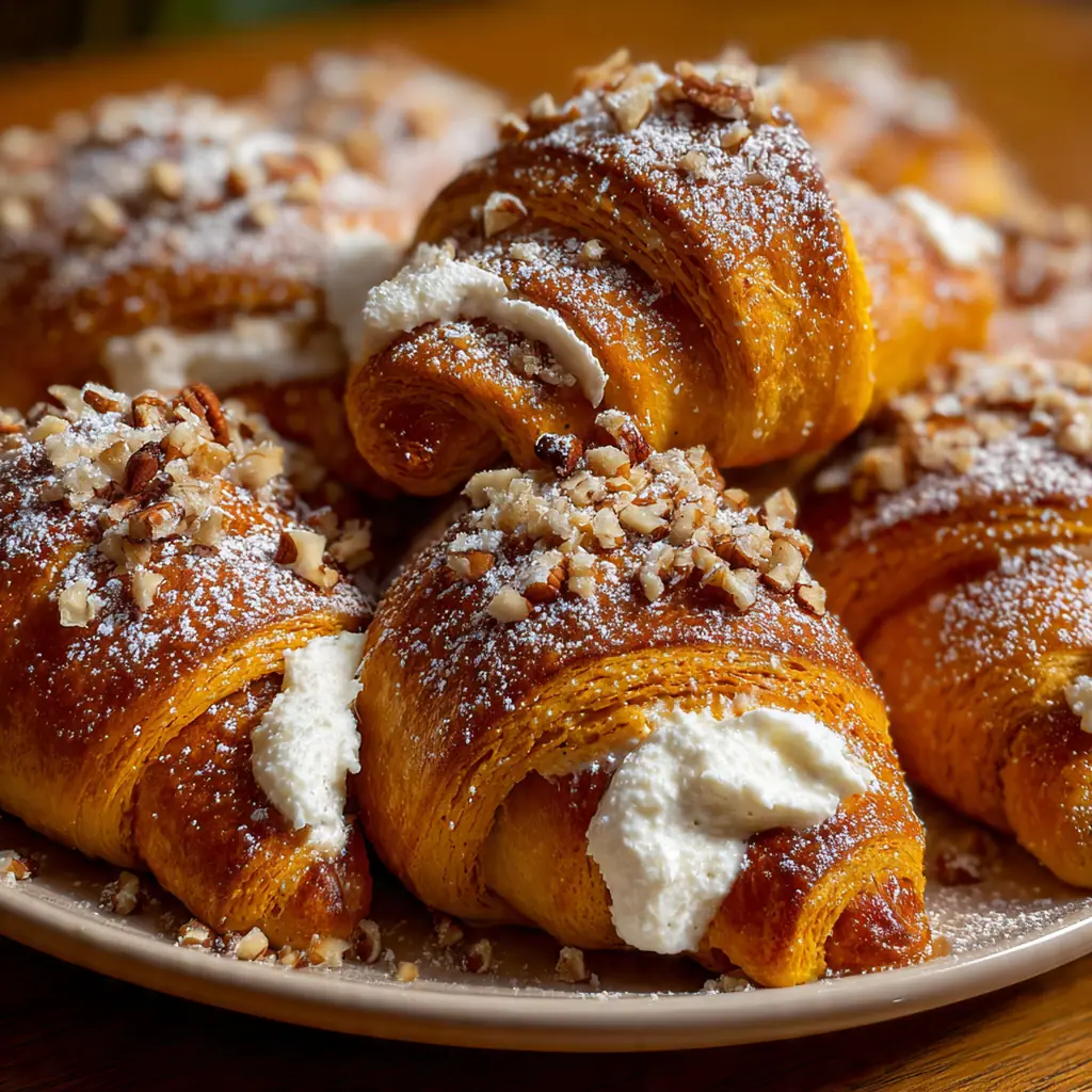 Crescent Pumpkins With Cream Cheese And Pumpkin Pie Filling