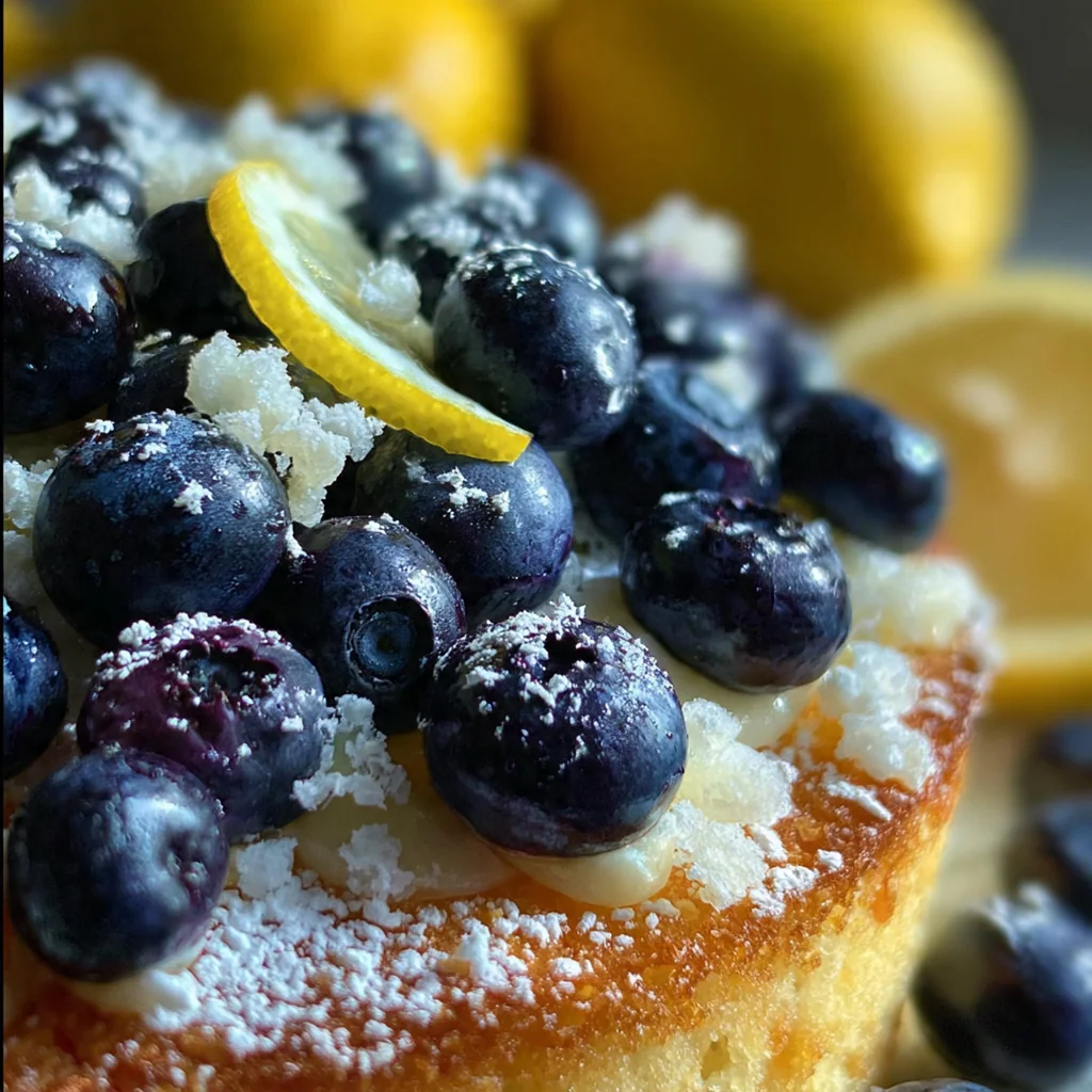 Blueberry Lemon Creme Cake