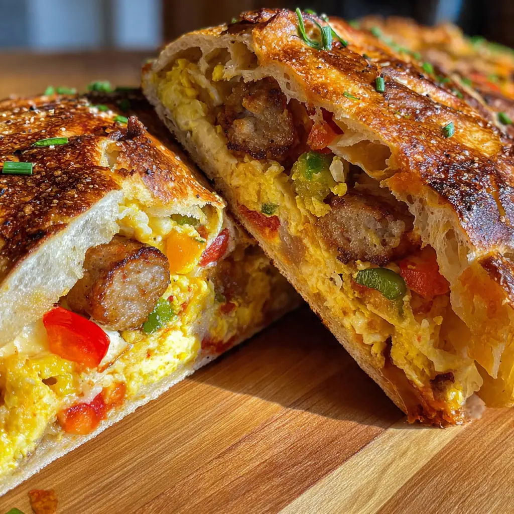 Easy Breakfast Stromboli